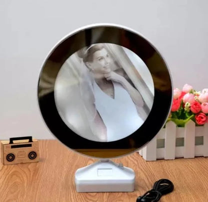 Magic Mirror Photo Frame With Light Photos Gift Personalized Frames For  Valentines Day Gifts, Anniversary, Birthday (Plastic, Tabletop, White, Pack  Of